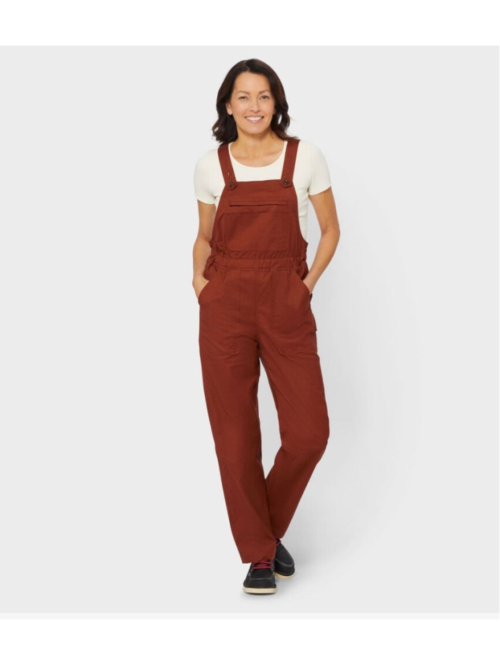 Women's Duluth Trading Co. Women's Hempstop Pull-On Bib Overalls Size S